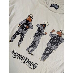 Snoop Dogg Supply Clothing LA Hip Hop Graphic T Shirt Rap Tee Mens L Cream Ivory